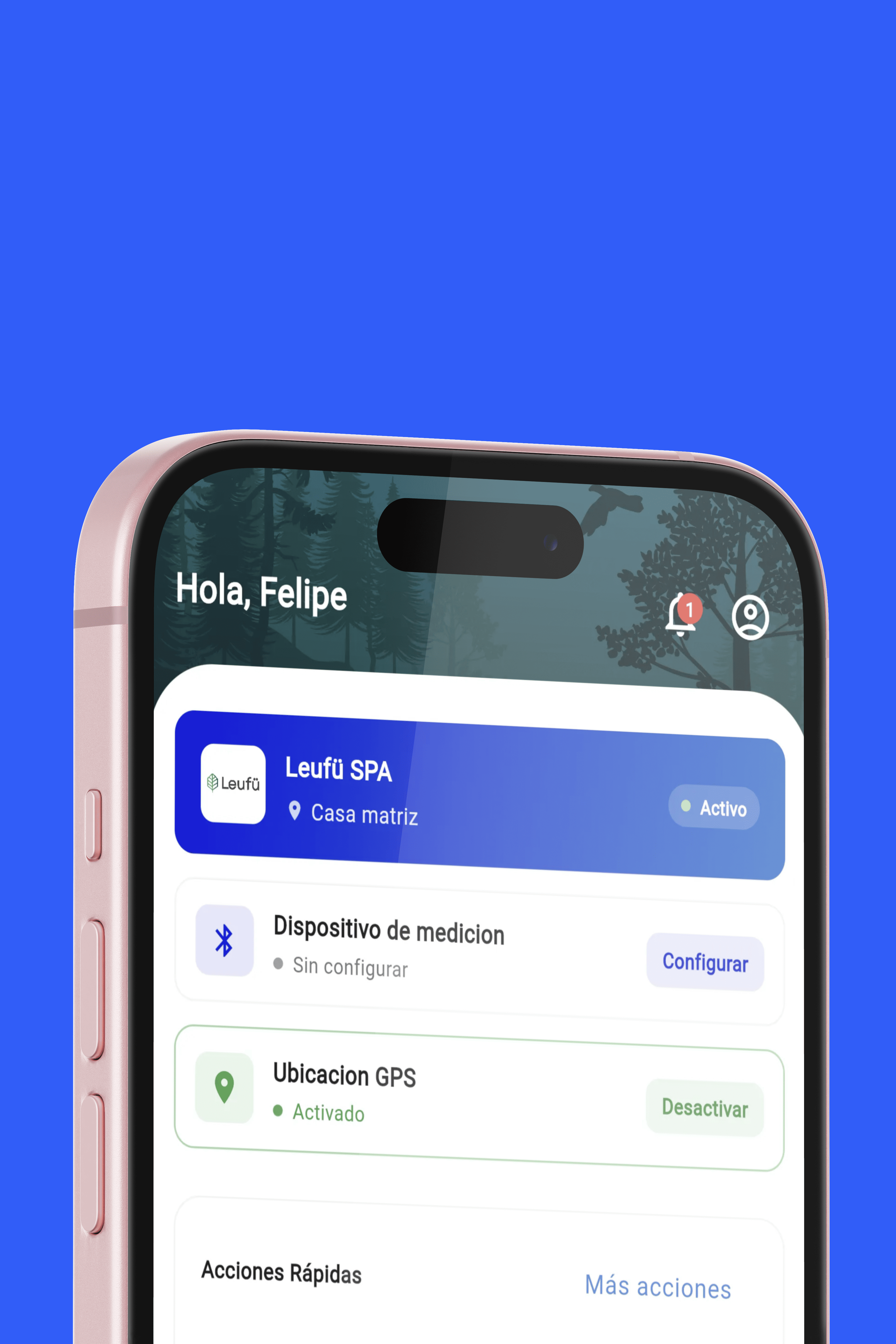 App móvil Leufü en Android